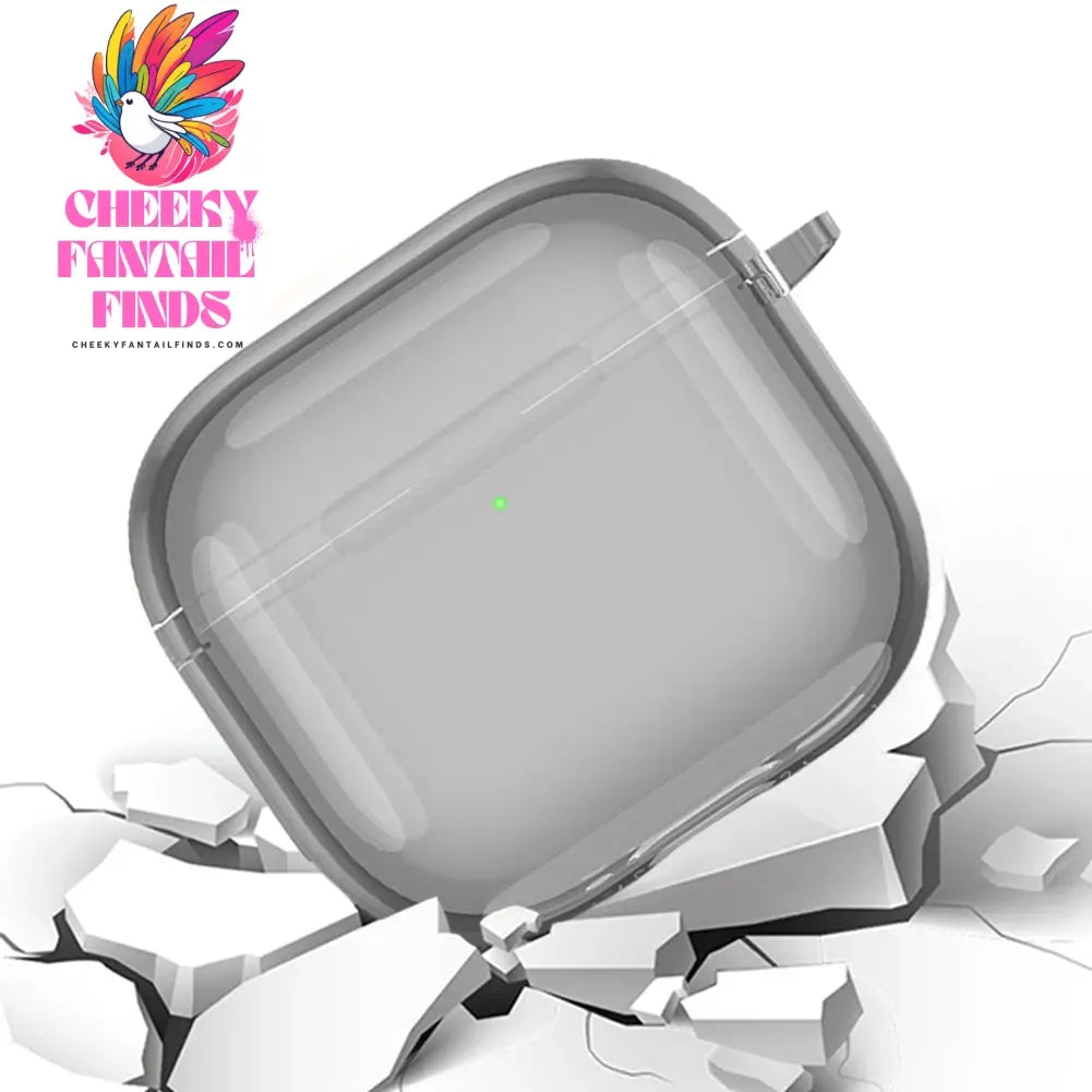Transparent Protective Case Cover TPU Shockproof Soft Skin Case Cover with Carabiner Wireless Earphone Cover for AirPods 4 2024 Cheeky Fantail Finds