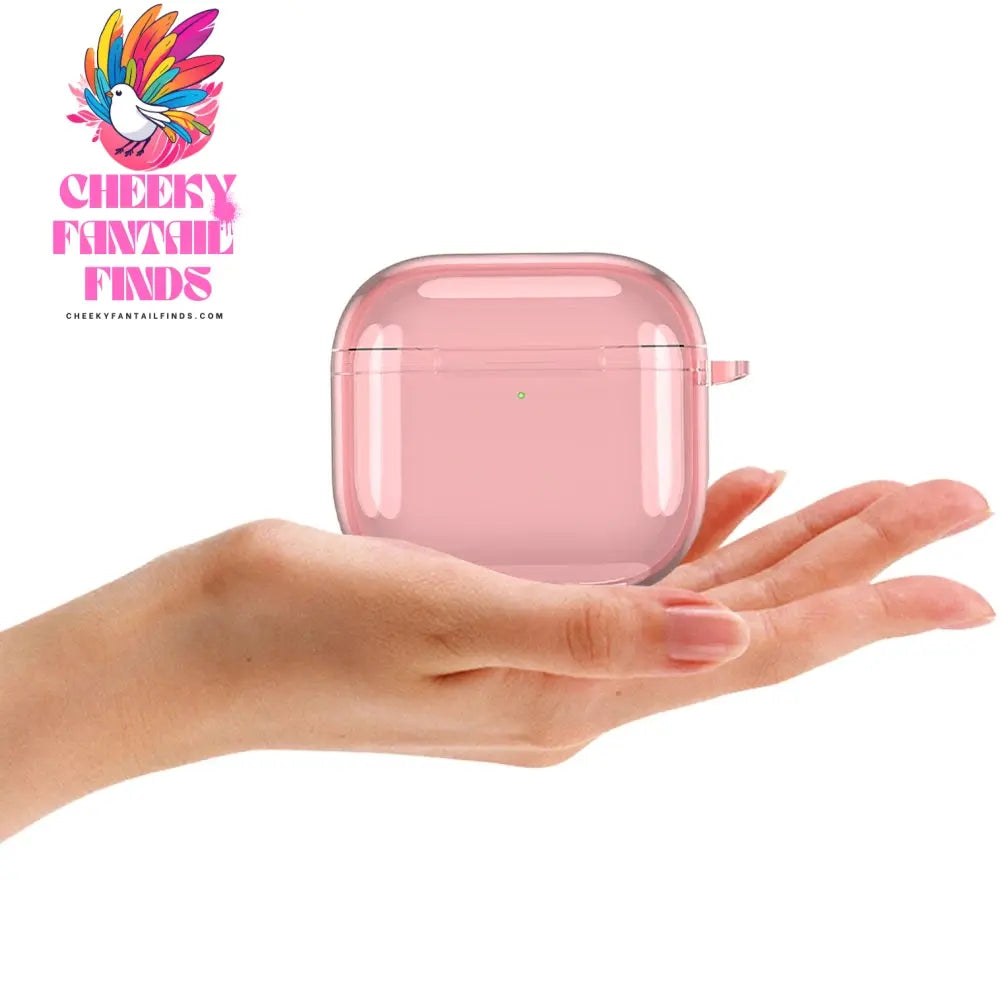 Transparent Protective Case Cover TPU Shockproof Soft Skin Case Cover with Carabiner Wireless Earphone Cover for AirPods 4 2024 Cheeky Fantail Finds