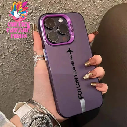 Travel-Inspired Airplane Route Design TPU Basic Case for iPhone 16 15 Pro Max 14 13 12 11 XS X XR 7 8 Plus Matte Hard Back Cover Cheeky Fantail Finds