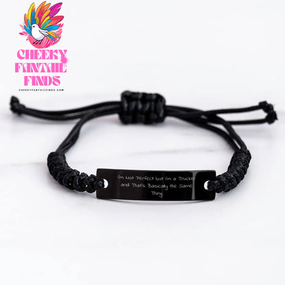 Trucker Gifts - Funny Quote Rope Bracelet, Gifts for Trucker, Men, Father's Day Unique Gifts - Image 3