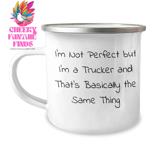 Trucker Humor Gifts from Dad to Friends and Family - Unique Camping Mug - Image 1