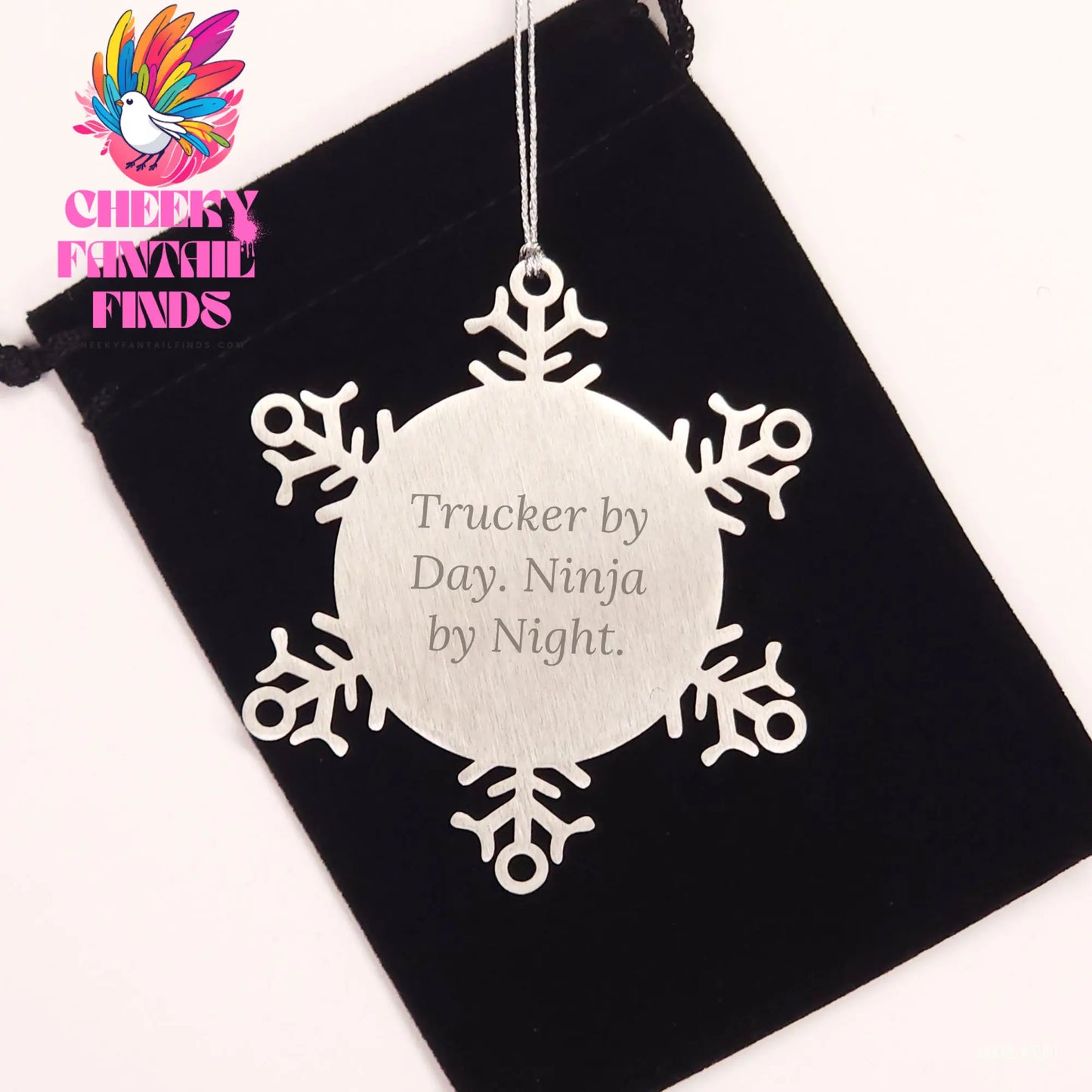 Truckers By Day Snowflake Ornament Gifts from Men to Trucker Friends, Unique Christmas Decorations - Image 2