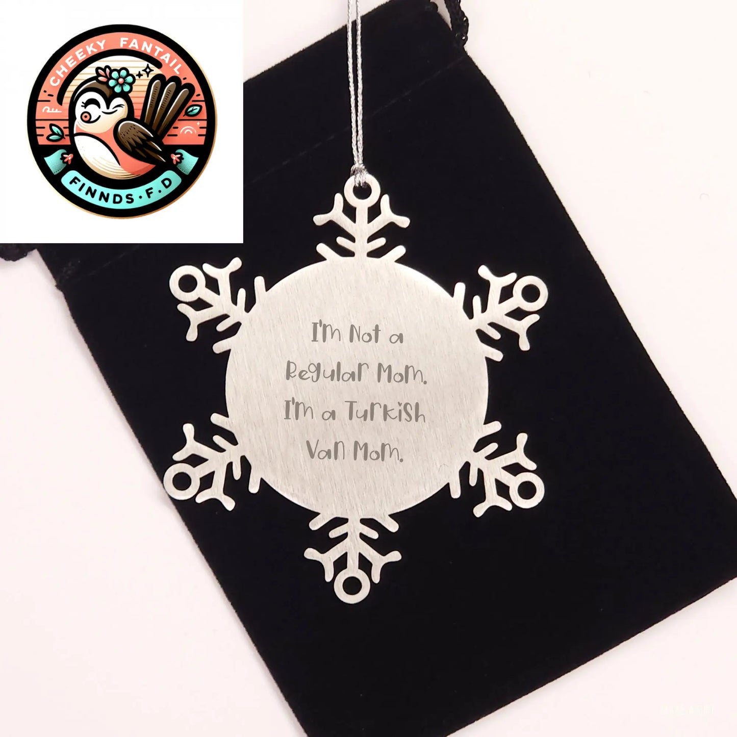 Turkish Van Cat Mom Gifts, I'm Not A Regular Mom, Snowflake Ornament for Christmas, Gifts from Friends, Gifts for Turkish Van Cat, Unique Christmas Unique Gifts - Image 2