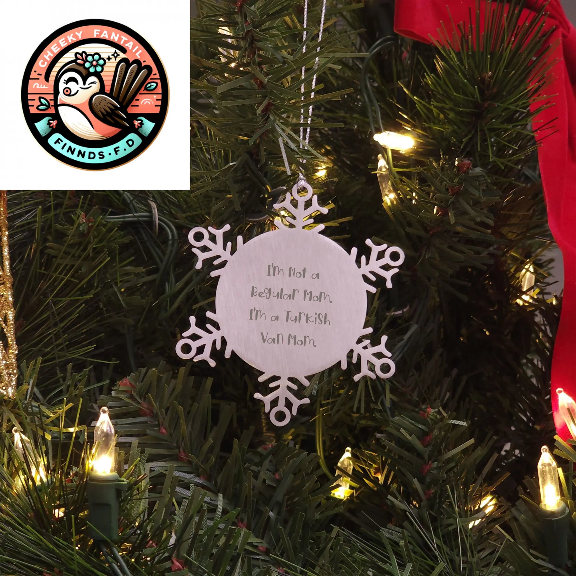 Turkish Van Cat Mom Gifts, I'm Not A Regular Mom, Snowflake Ornament for Christmas, Gifts from Friends, Gifts for Turkish Van Cat, Unique Christmas Unique Gifts - Image 3
