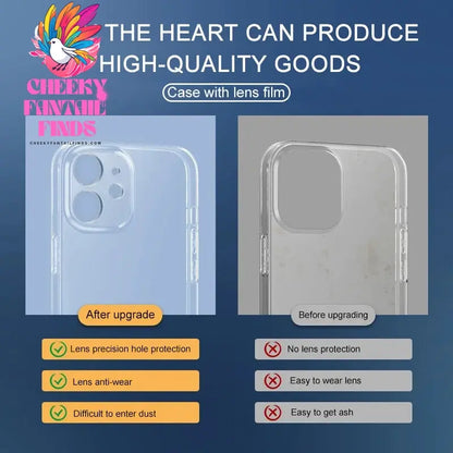 Ultra Thin Clear Phone Case For iPhone 11 12 13 14 15 16 Pro X XR XS Max Mini 7 8 Plus SE Silicone Soft Transparent Back Cover Cheeky Fantail Finds