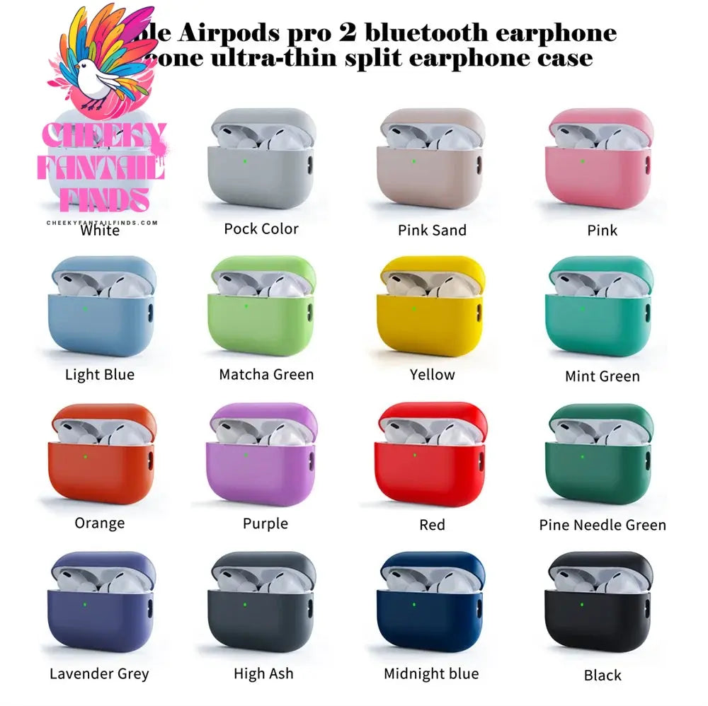 Ultra-Thin Silicone Earphone Cases For Airpods 1/2, Airpods 3 Protective Headphones Case For Apple Airpods Pro 2 Airpods Covers Cheeky Fantail Finds