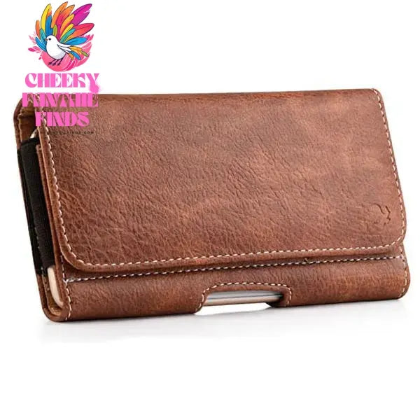 Universal wallet cellphone case belt mobile phone bag hanging waist cover Holster 4.7/5.5/6.3 inch retro leather magnetic pouch Cheeky Fantail Finds