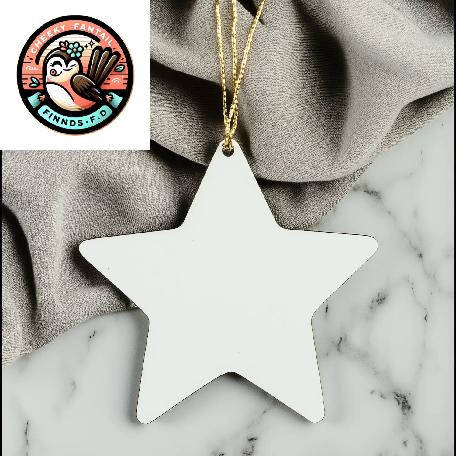 Valet Gifts from Men to Friends - Keep Calm Or I Will Use My Valet Voice Star Ornament for Christmas Decor, White Star Shaped, MDF with High-Gloss Finish, 3.25" tall, 1/8" thick, Ships with Gold Cord - Image 3