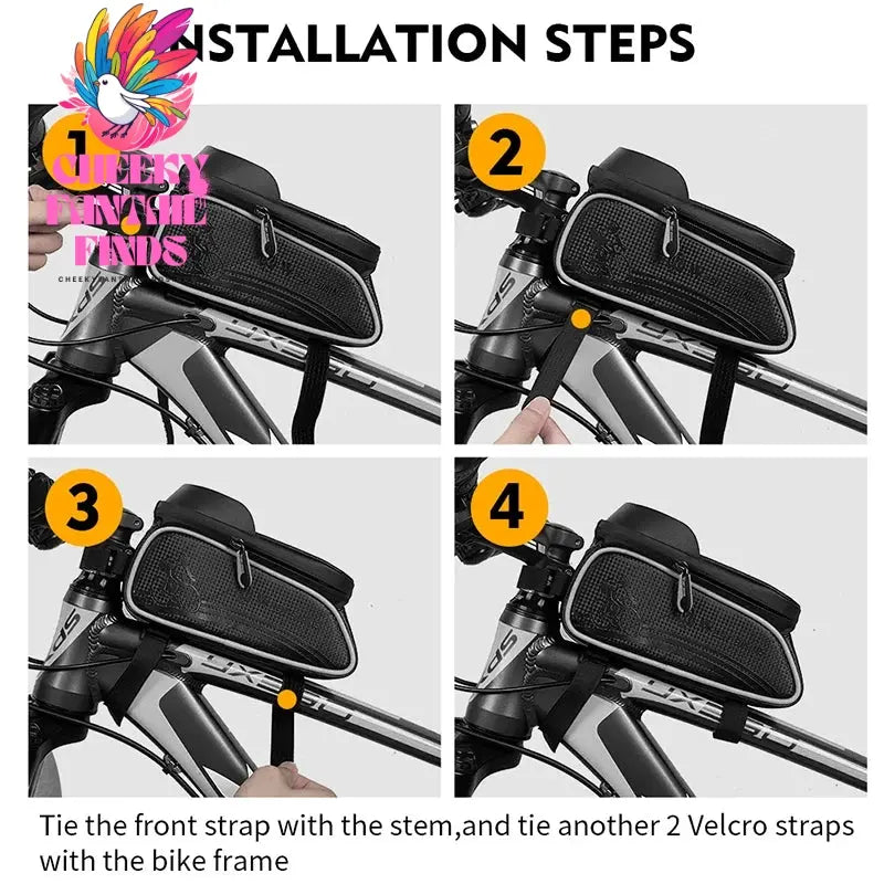 WEST BIKING Bicycle Bag Cycling Top Front Tube Frame Bag Waterproof 6.5 Inches Phone Case Storage Touch Screen MTB Road Bike Bag Cheeky Fantail Finds