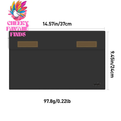 WUAWE 16.1" Portable Monitor Sleeve Bag, PU Leather Case for Travel Monitor Laptop, Black Cheeky Fantail Finds