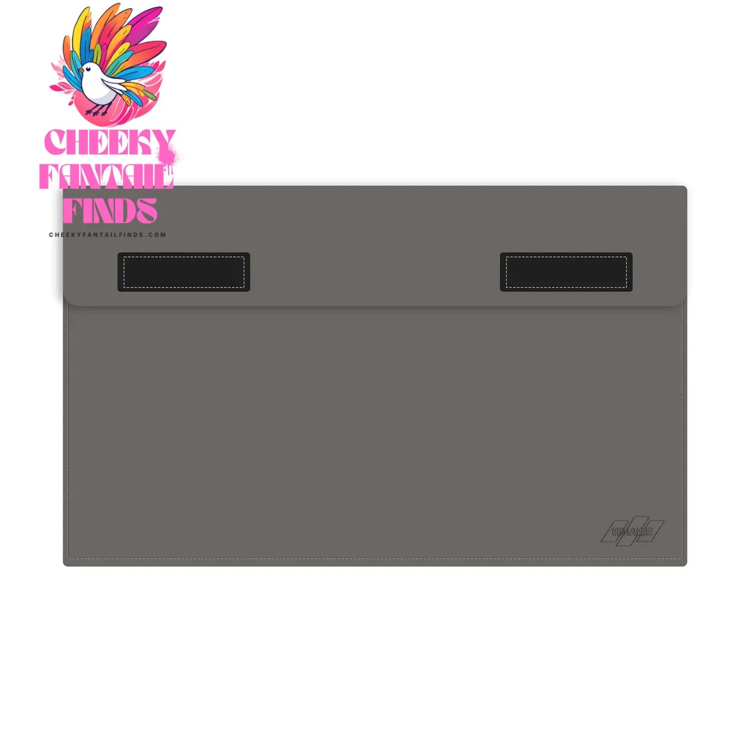 WUAWE 16.1" Portable Monitor Sleeve Bag, PU Leather Case for Travel Monitor Laptop, Black Cheeky Fantail Finds