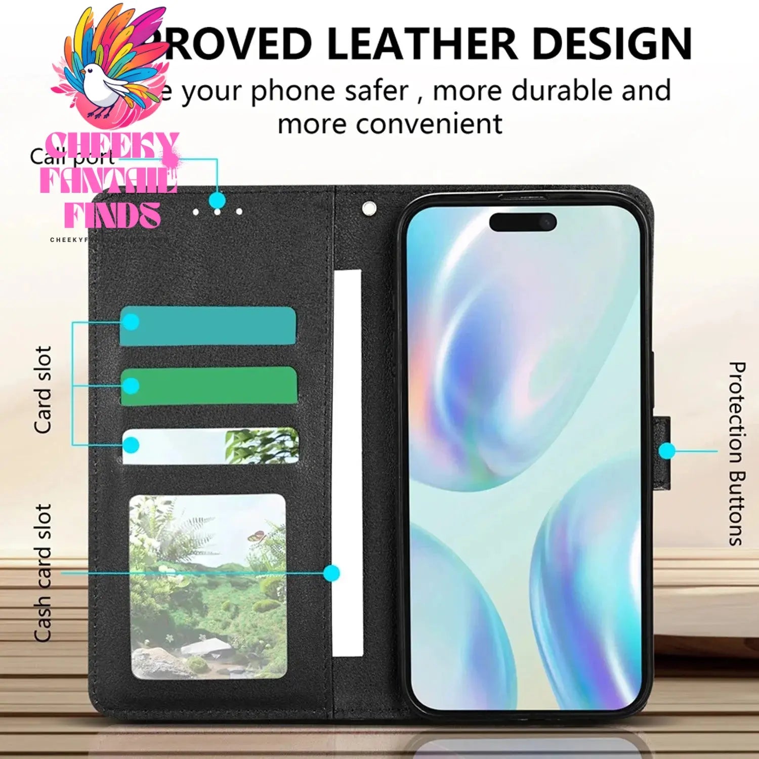 Wallet Card Stand Flip Leather Case Cover For Samsung Galaxy A05s A12 A13 A14 A15 A24 A32 A33 A34 A35 A51 A52 A53 A54 A55 A71 Cheeky Fantail Finds