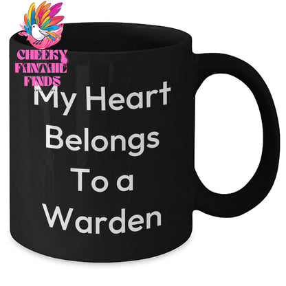 Warden Enthusiasts' Funny Quote Black Coffee Mugs, Gifts from Family to Warden on Mother's Day - Black, 11oz or 15oz, Microwave and Dishwasher Safe - Additional