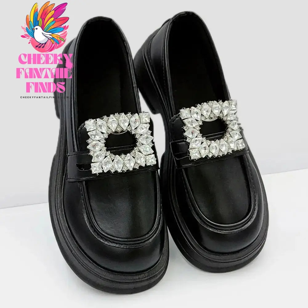 Wedding Shoe Decorations Clip Shiny Flower Charm Buckle Wedding Bride Glass Crystal High Heel Shoe Rhinestone Decorative Clamp Cheeky Fantail Finds