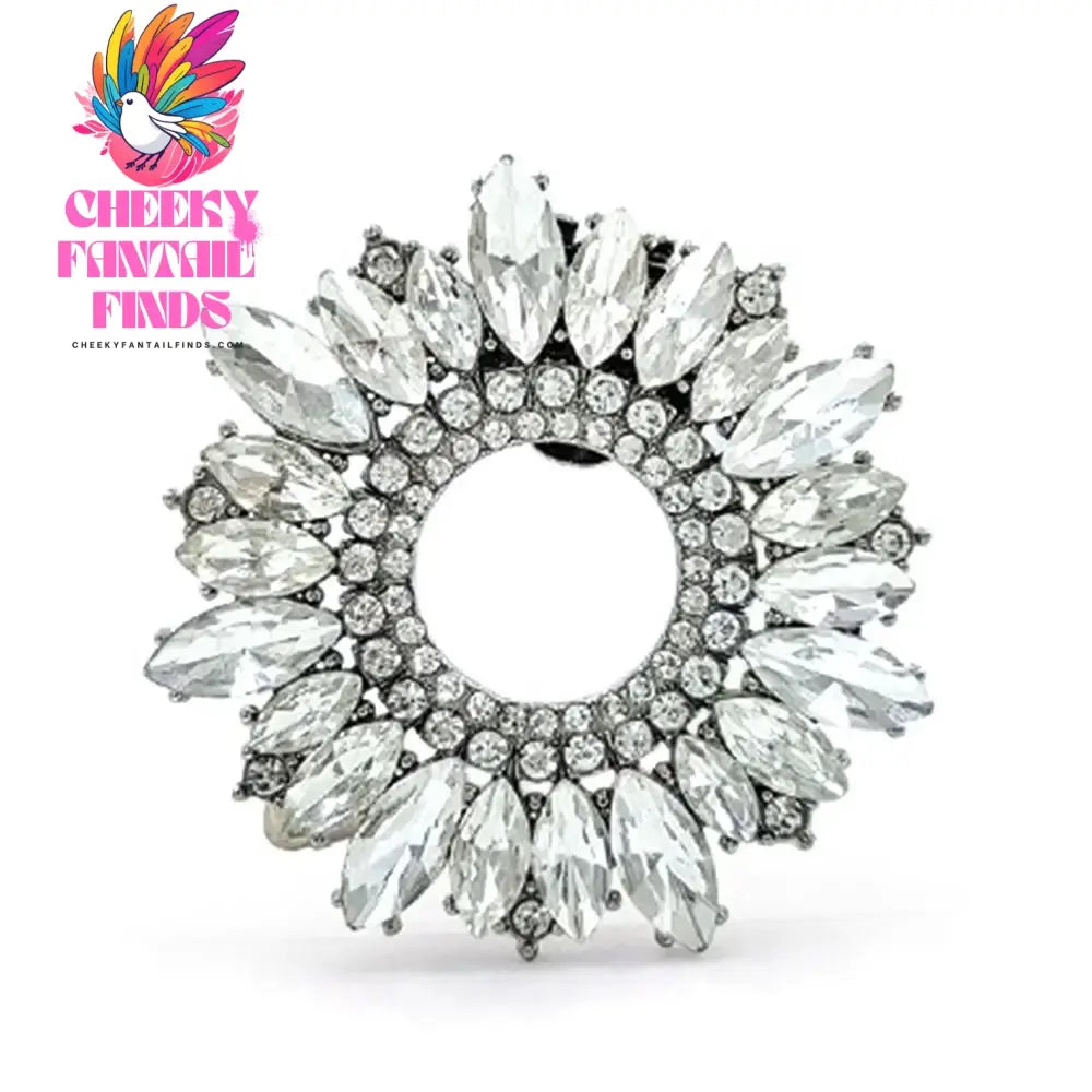 Wedding Shoe Decorations Clip Shiny Flower Charm Buckle Wedding Bride Glass Crystal High Heel Shoe Rhinestone Decorative Clamp Cheeky Fantail Finds