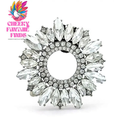 Wedding Shoe Decorations Clip Shiny Flower Charm Buckle Wedding Bride Glass Crystal High Heel Shoe Rhinestone Decorative Clamp Cheeky Fantail Finds