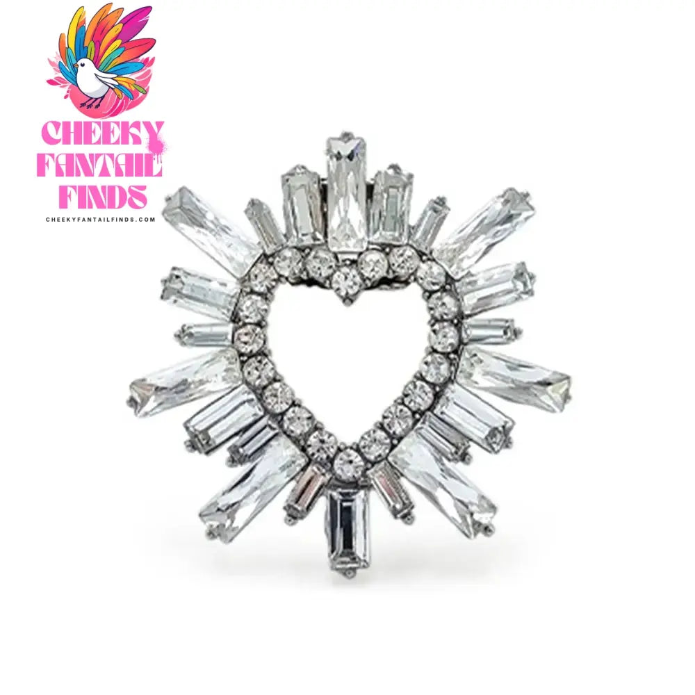 Wedding Shoe Decorations Clip Shiny Flower Charm Buckle Wedding Bride Glass Crystal High Heel Shoe Rhinestone Decorative Clamp Cheeky Fantail Finds