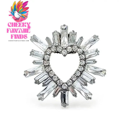 Wedding Shoe Decorations Clip Shiny Flower Charm Buckle Wedding Bride Glass Crystal High Heel Shoe Rhinestone Decorative Clamp Cheeky Fantail Finds