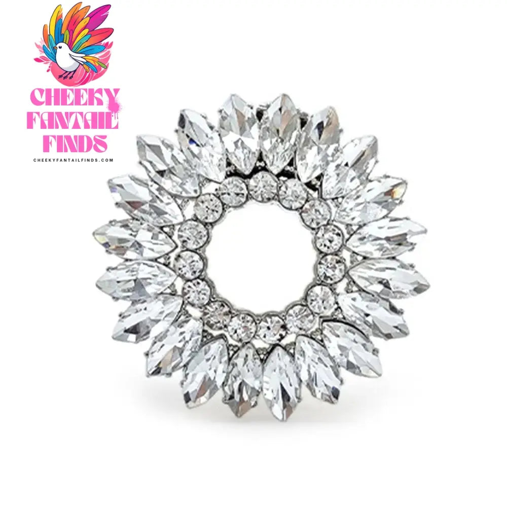 Wedding Shoe Decorations Clip Shiny Flower Charm Buckle Wedding Bride Glass Crystal High Heel Shoe Rhinestone Decorative Clamp Cheeky Fantail Finds