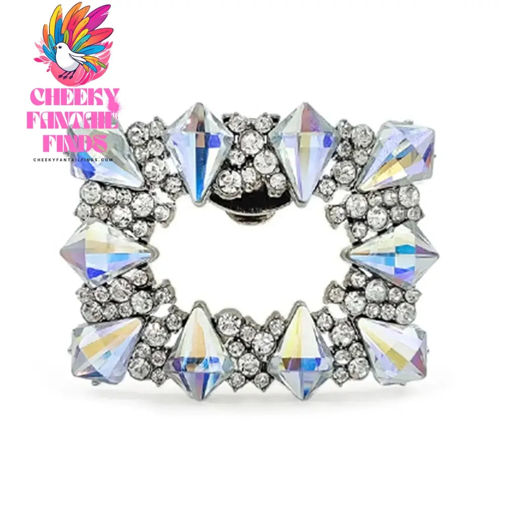 Wedding Shoe Decorations Clip Shiny Flower Charm Buckle Wedding Bride Glass Crystal High Heel Shoe Rhinestone Decorative Clamp Cheeky Fantail Finds