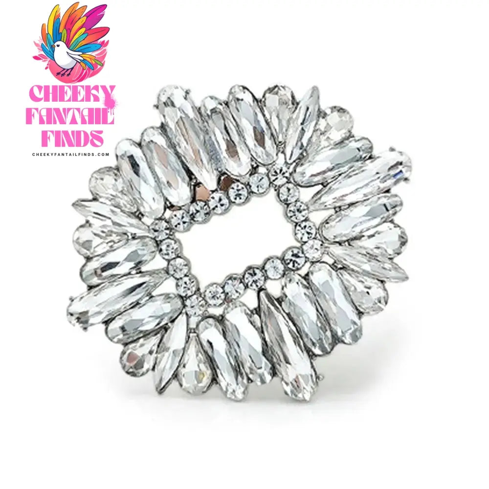 Wedding Shoe Decorations Clip Shiny Flower Charm Buckle Wedding Bride Glass Crystal High Heel Shoe Rhinestone Decorative Clamp Cheeky Fantail Finds