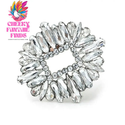 Wedding Shoe Decorations Clip Shiny Flower Charm Buckle Wedding Bride Glass Crystal High Heel Shoe Rhinestone Decorative Clamp Cheeky Fantail Finds