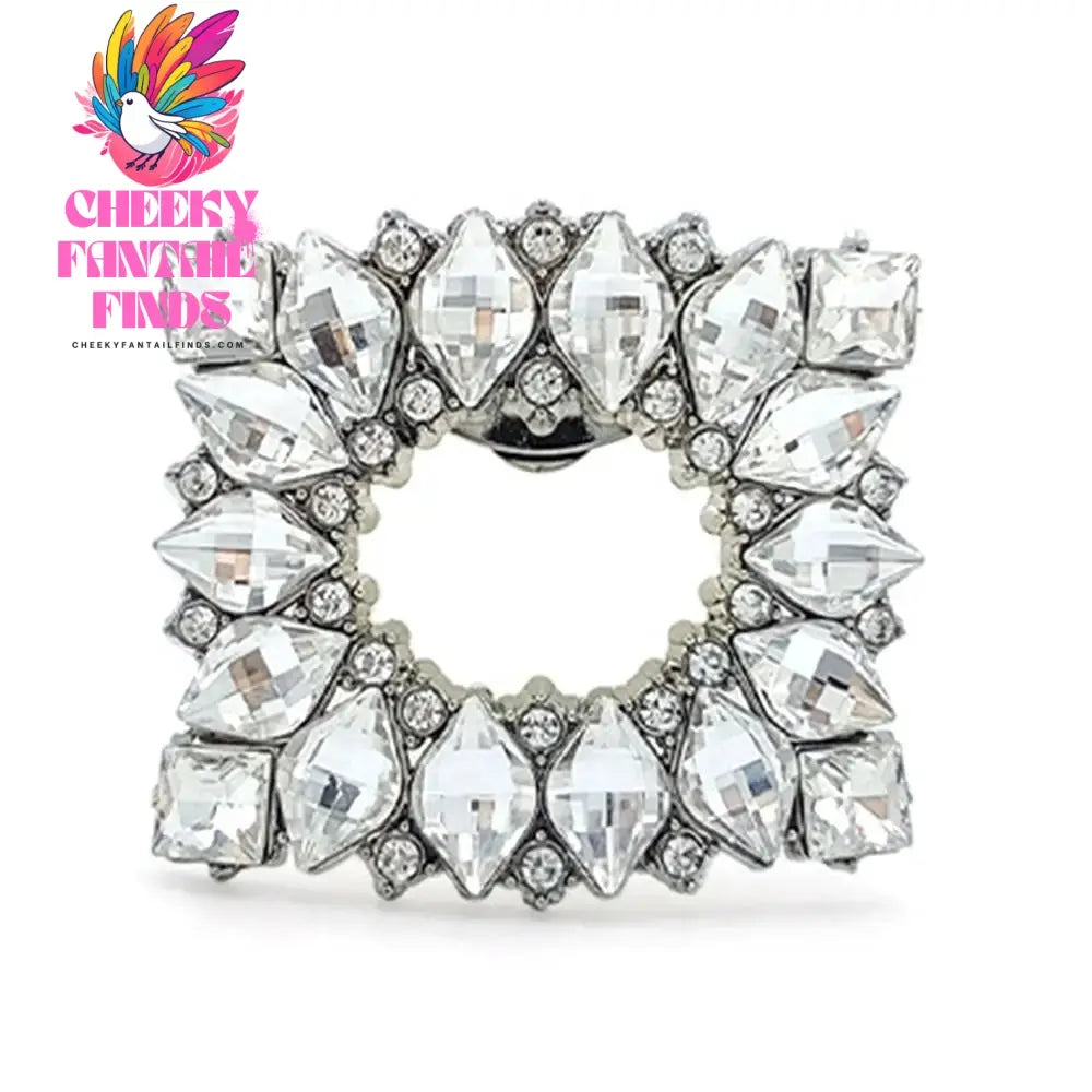 Wedding Shoe Decorations Clip Shiny Flower Charm Buckle Wedding Bride Glass Crystal High Heel Shoe Rhinestone Decorative Clamp Cheeky Fantail Finds