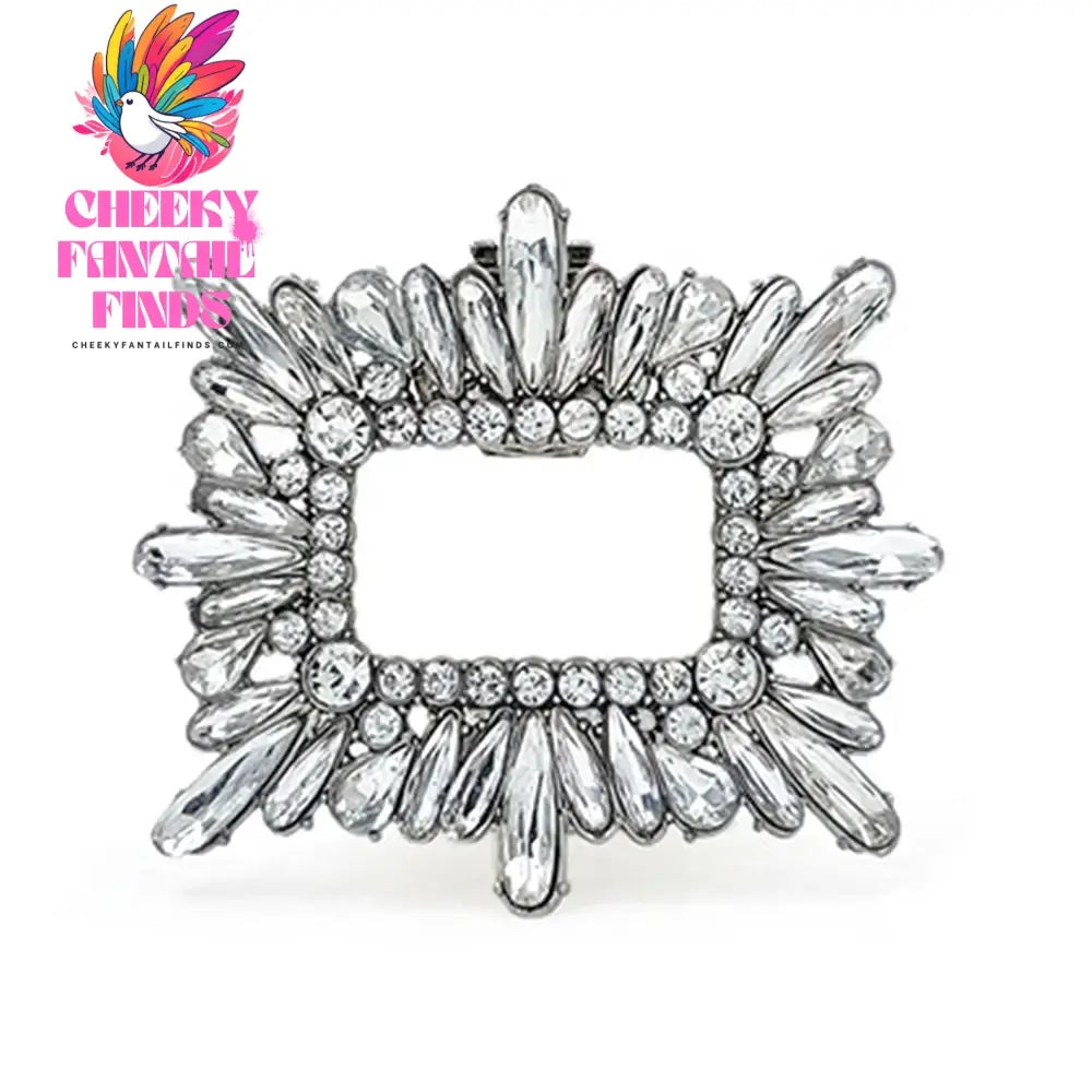 Wedding Shoe Decorations Clip Shiny Flower Charm Buckle Wedding Bride Glass Crystal High Heel Shoe Rhinestone Decorative Clamp Cheeky Fantail Finds