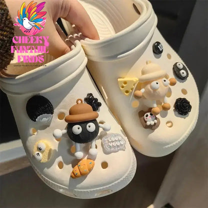 Whole Set Hot DIY Hole Shoes Charms for Cute Cartoon Handmade Charms Designer Quality Garden Shoe Decoration Girl Gift 2024 New Cheeky Fantail Finds