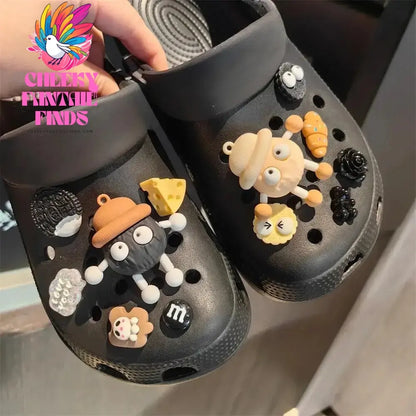 Whole Set Hot DIY Hole Shoes Charms for Cute Cartoon Handmade Charms Designer Quality Garden Shoe Decoration Girl Gift 2024 New Cheeky Fantail Finds