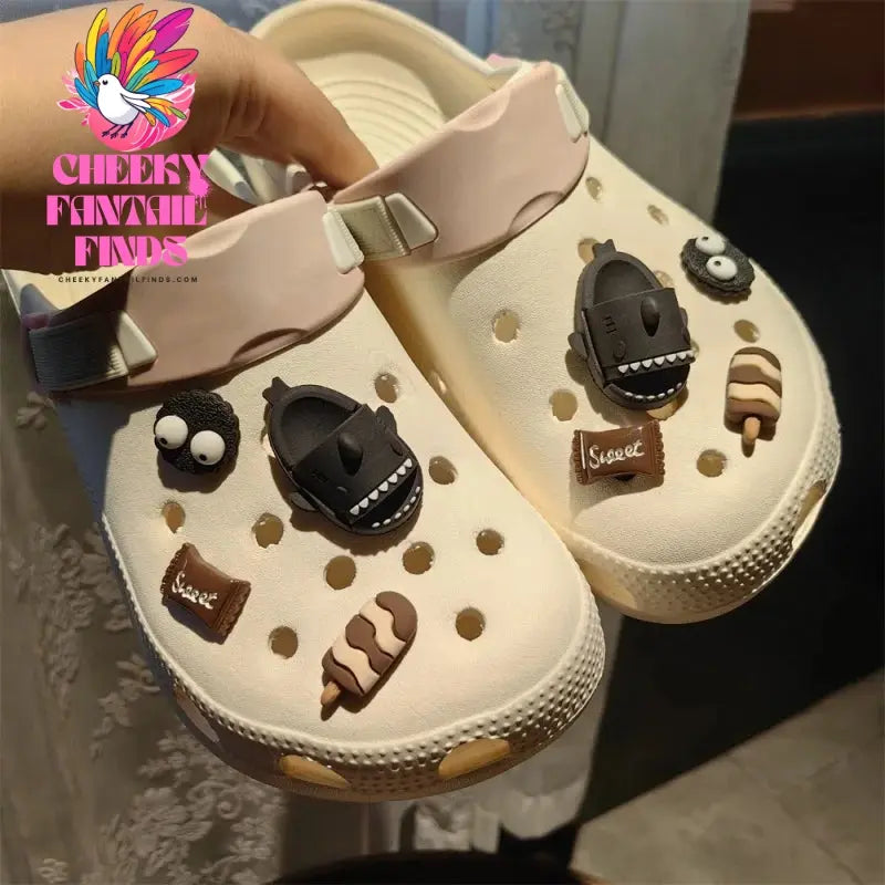 Whole Set Hot DIY Shoes Charms for DIY Cute cartoon shark Decoration Buckle for Shoe Charm Accessories Girls Gift Cheeky Fantail Finds