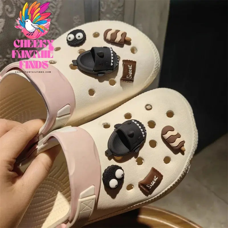 Whole Set Hot DIY Shoes Charms for DIY Cute cartoon shark Decoration Buckle for Shoe Charm Accessories Girls Gift Cheeky Fantail Finds