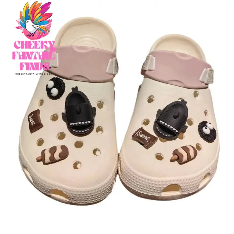 Whole Set Hot DIY Shoes Charms for DIY Cute cartoon shark Decoration Buckle for Shoe Charm Accessories Girls Gift Cheeky Fantail Finds