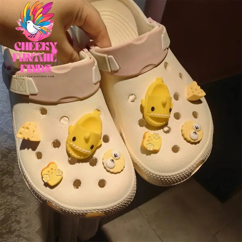 Whole Set Hot DIY Shoes Charms for DIY Cute cartoon shark Decoration Buckle for Shoe Charm Accessories Girls Gift Cheeky Fantail Finds