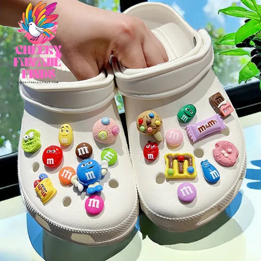 Whole Set Hot Sale DIY Hole Shoes Charms for Cute Cartoon Handmade Charms Designer Quality Garden Shoe Decoration Girl Gift Cheeky Fantail Finds