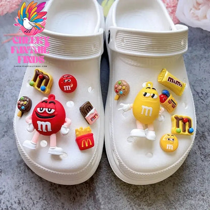 Whole Set Hot Sale DIY Hole Shoes Charms for Cute Cartoon Handmade Charms Designer Quality Garden Shoe Decoration Girl Gift Cheeky Fantail Finds