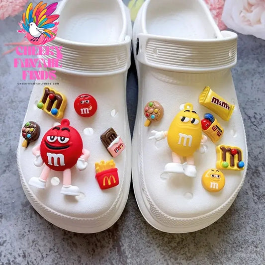 Whole Set Hot Sale DIY Hole Shoes Charms for Cute Cartoon Handmade Charms Designer Quality Garden Shoe Decoration Girl Gift Cheeky Fantail Finds