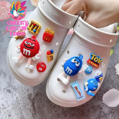 Whole Set Hot Sale DIY Hole Shoes Charms for Cute Cartoon Handmade Charms Designer Quality Garden Shoe Decoration Girl Gift Cheeky Fantail Finds