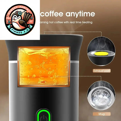 Wireless Electric Portable Espresso Coffee Machine for Car & Home Camping Coffee Maker 3-in-1 Capsule Powder Travel Coffee Maker Cheeky Fantail Finds