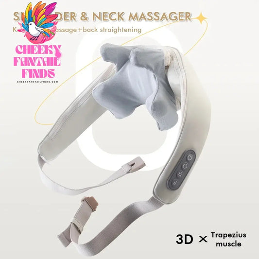 Wireless Neck And Back Massager Shoulder Kneading Massage Shawl Cervical Relaxing Trapezius Massager Cheeky Fantail Finds