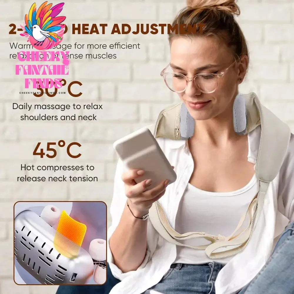Wireless Neck And Back Massager Shoulder Kneading Massage Shawl Cervical Relaxing Trapezius Massager Cheeky Fantail Finds