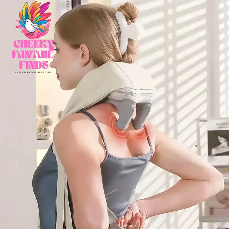 Wireless Neck Massager With Hot Compress Neck And Back Shoulder Shiatsu Kneading Massage Shawl Neck Cervical Relaxing Trapezius Cheeky Fantail Finds