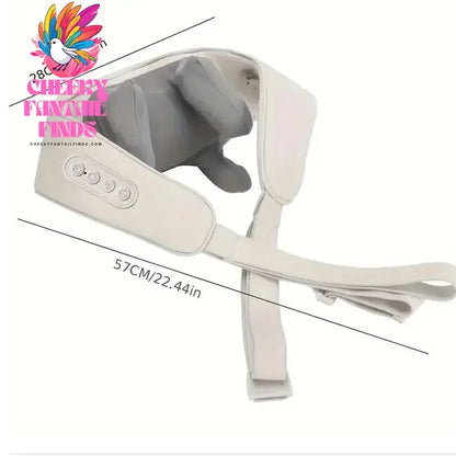 Wireless Neck Massager With Hot Compress Neck And Back Shoulder Shiatsu Kneading Massage Shawl Neck Cervical Relaxing Trapezius Cheeky Fantail Finds