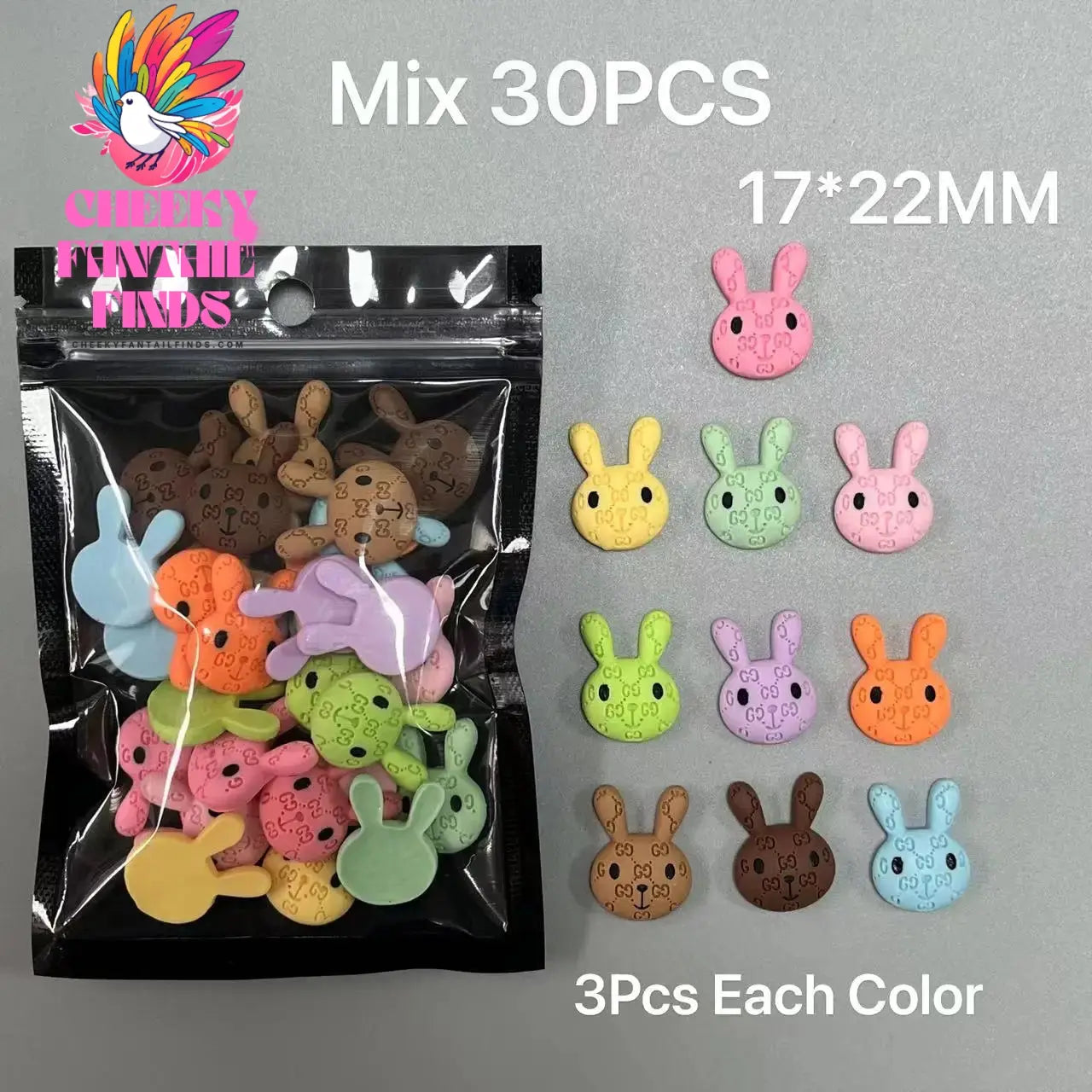 Y2K Hot Pink 30pcs Mix Heart Bear Candy Loiipop Resin Parts Handmade Phose Case Hair Girls Long Nail Art Big Decoraiton Charms Cheeky Fantail Finds