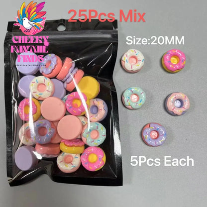Y2K Hot Pink 30pcs Mix Heart Bear Candy Loiipop Resin Parts Handmade Phose Case Hair Girls Long Nail Art Big Decoraiton Charms Cheeky Fantail Finds