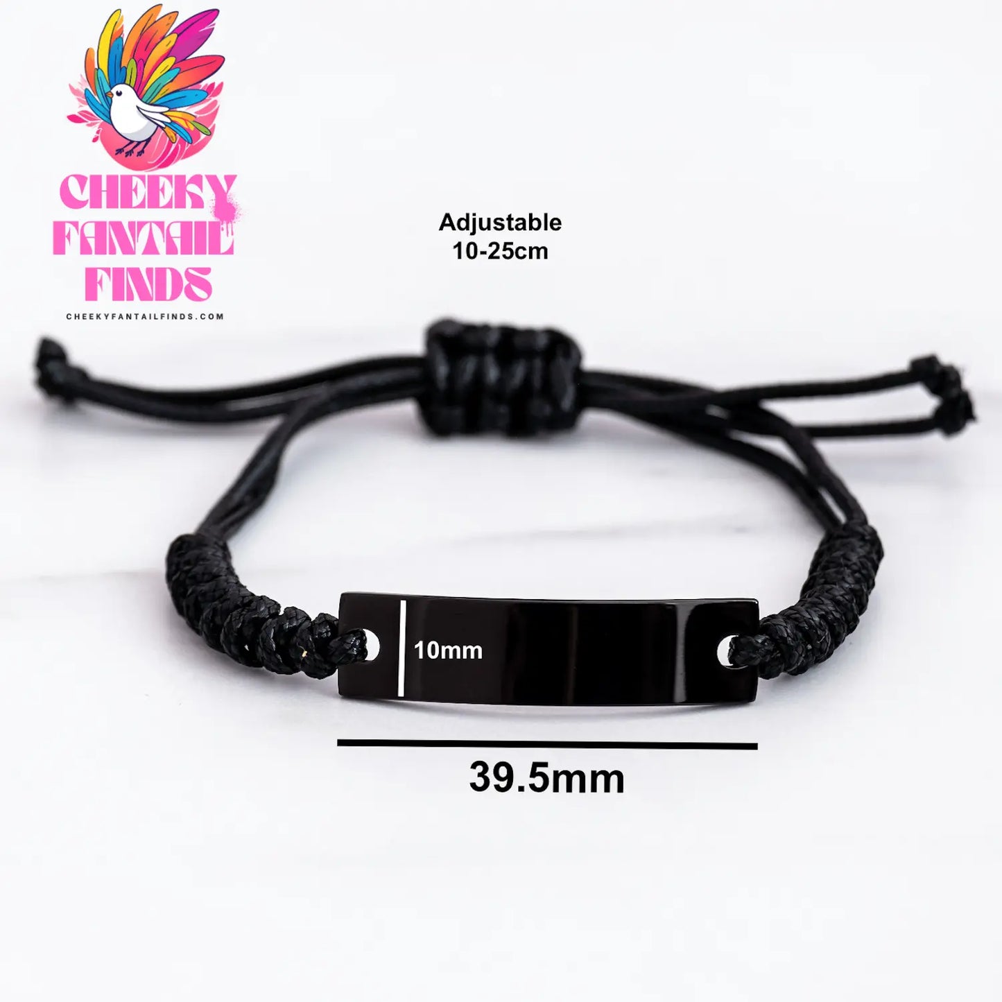 Yellow Cat Mom Ever Gifts for Him Adjustable Rope Bracelet Black Stainless Steel Engraved Inspirational Quote for Father's Day Unique Gifts - Image 4