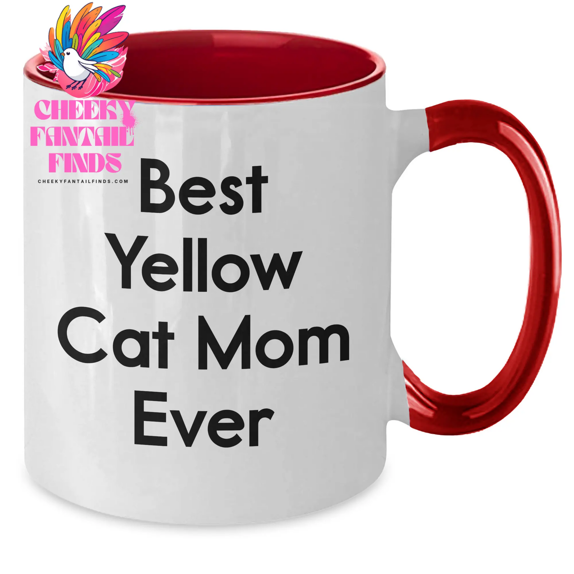 Yellow Cat Mom Ever Gifts for Him - Funny Best Yellow Cat Mom Ever Two Tone Coffee Mug - Unique Father's Day Unique Gifts for Dad from You - Additional