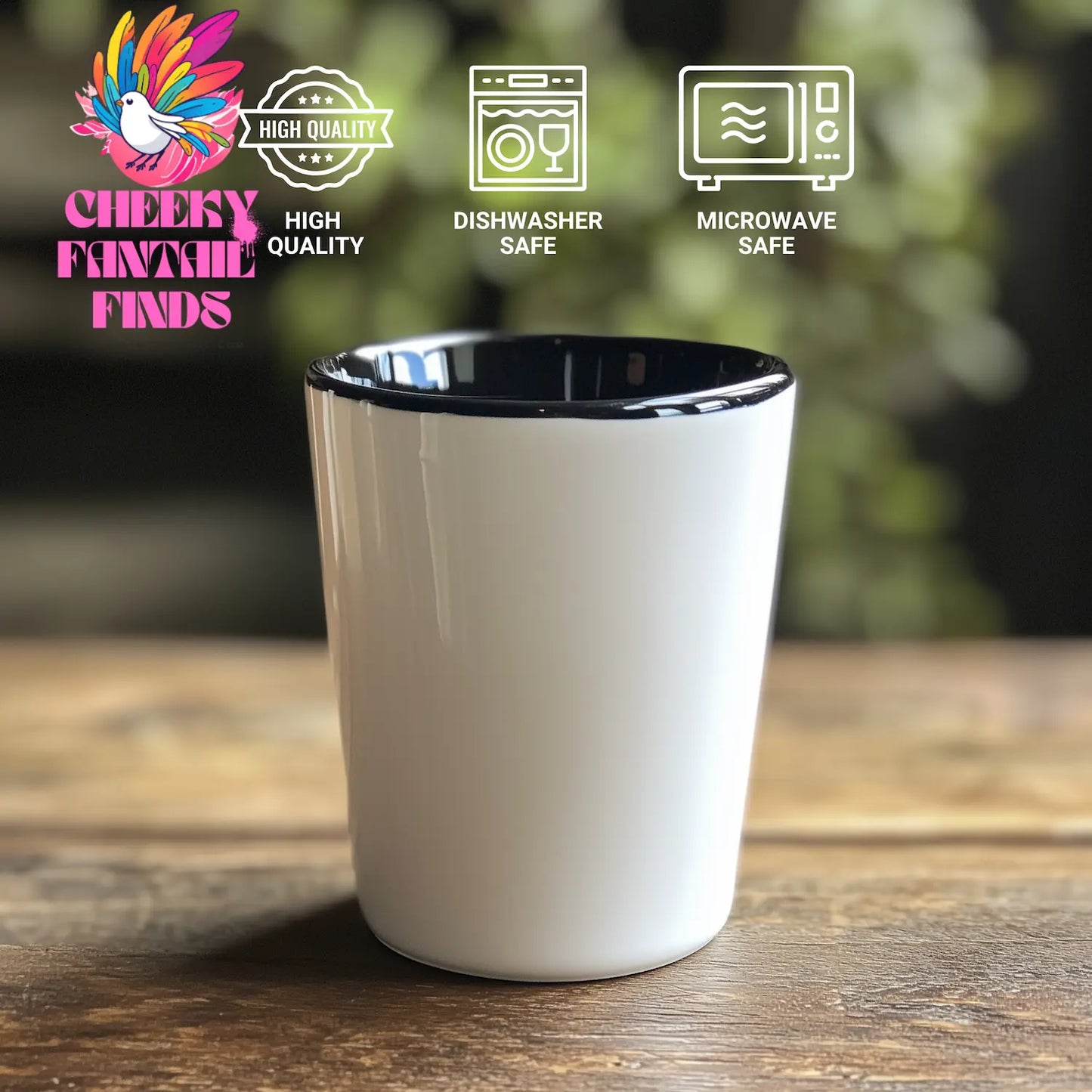 Yellow Cat Mom Ever Shot Glass Gifts for Dad on Father's Day Unique Best Yellow Cat Gifts for Him Funny Ceramic Shot Glass, 1.5oz, Microwave & Dishwasher Safe - Image 3