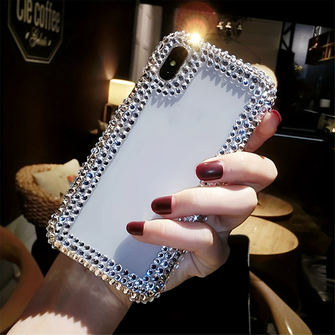 Fashionable And Luxurious Rhinestone Transparent Phone Case For IPhone 15 Pro Max/15/11/12/13/14