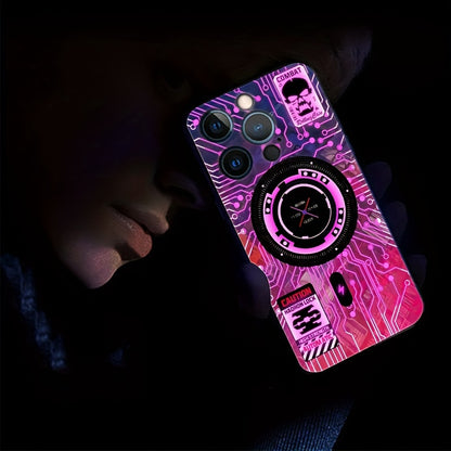 Suitable for iPhone color intelligent voice control call light emitting case LED light phone case 14/14Plus/14Pro/14Pro Max, iPhone 13/13Mini/13Pro/13Pro Max color light emitting bumper shockproof feel frosted anti scratch pr